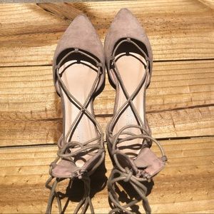 Wrap Around Suede Sandals